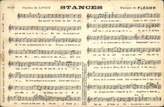 Vintage Postcard Stanzas Flegier Loviot