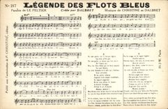 Vintage Postcard Legends of the blue floods Peltier Christine Dalbret