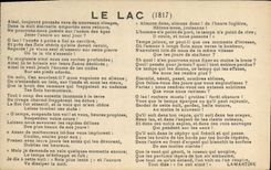 Vintage Postcard the lake Lamartine