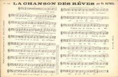 Vintage Postcard the song of the Botrel dreams