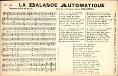 CPA La balance automatique Polin Delormel 