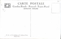 Vintage Postcard Folklore Alsace JJ Waltz Hansi ruins of Kaisersberg