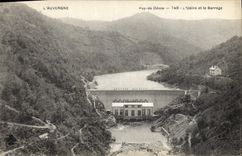 Vintage Postcard Auvergne Puy of Dome the factory and the stopping Electricity