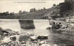 Vintage Postcard Barrage of the electric factory has Bonnavaud close Gueret Electricite