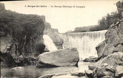 Vintage Postcard Throats To combine it the electric stopping of Langogne Electricity