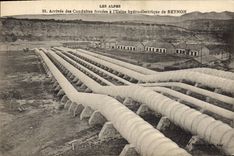 Vintage Postcard Arrivee of the conduits forcees has the electric hydro factory of Beynon Electricite