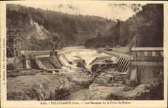 Vintage Postcard Bellegarde stoppings of the Loss of the Rhone Electricity