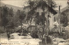 Vintage Postcard Supports Baths the electric factory Electricity