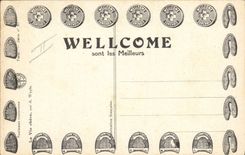 Vintage Postcard Fantasy Illustrator Children Woman Against the expensive life