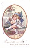 Vintage Postcard Fantasy Illustrator Child Child