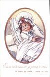 Vintage Postcard Fantaisie Illustrator Children Child By deadening me I think has you