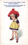 Vintage Postcard Fantaisie Illustrator Child If one remained always quite wise