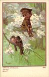 Vintage Postcard Fantasy spring Illustrator Child Militaria Emanations