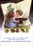 Vintage Postcard Fantasy Illustrator Children No news Only the same thing over and over again