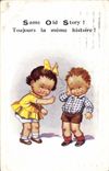 Vintage Postcard Fantasy Illustrator Children Always same history