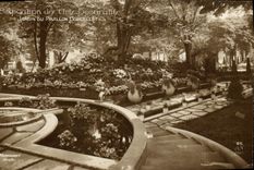 Vintage Postcard Flowers Exposure of Decorative Arts Garden of the Corcellet house