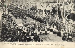 Vintage Postcard Toulon Funeral of the victims of the Freedom Ravelled of the clergy