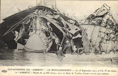 CPA Bateau Catastrophe du Liberte Le renflouement 