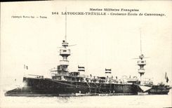 Vintage Postcard Boat Latouche Treville Evole Cruiser of cannonading