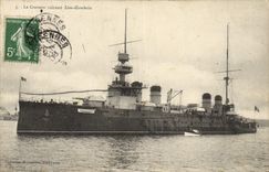 CPA Bateau Le croiseur Cuirasse Leon Gambetta