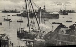 Vintage Postcard Boat Catastrophe of Freedom Clearing of the turret