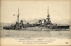 CPA Bateau Liberte Cuirasse d'escadre