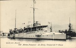 CPA Bateau Le Linois Croiseur de 1ere classe