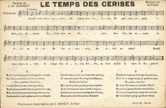 CPA Le temps des cerises Clement Renard