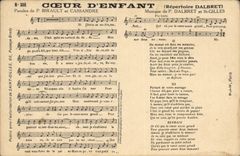 Vintage Postcard Heart of child Dalbret Birault Cassandre