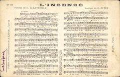 Vintage Postcard foolish Latreille Rupes