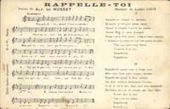 CPA Rappelle toi Alfred de Musset Louise Louis