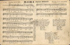 Vintage Postcard Riri Mercadier Adze May