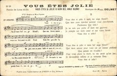 Vintage Postcard You are pretty Paul Delmet