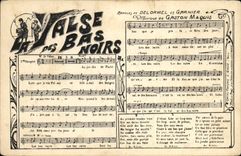 Vintage Postcard the waltz of Black Bottoms Delormel Garnier Gaston Maquis