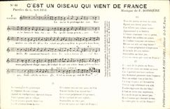 Vintage Postcard It is a bird which comes from France Soubine Boissiere