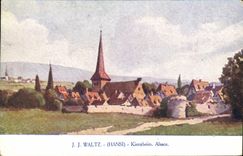 Vintage Postcard Folklore Alsace Hansi Kiensheim SIGNAL