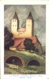 Vintage Postcard Folklore Alsace Hansi Murbach SIGNAL