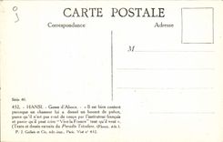 Vintage Postcard Folklore Alsace Hansi Kid of Alsace SIGNAL