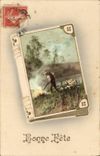 Vintage Postcard Fantaisie Landscape Delivers Country