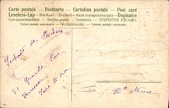 Vintage Postcard Fantasy Flowers Swan