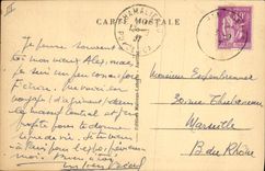 Postal Electricidad los grandes trabajos del Truyere Vista interior de la fábrica de la presa de Sarrans en curso de montaje