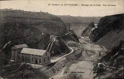 Vintage Postcard Electricity Surroundings of Montlucon Stopping on Dear general Vue