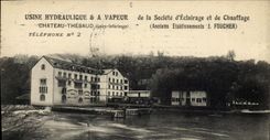 Vintage Postcard Electricite Machines hydraulic and has vapor of the company of lighting and heating Chateau Thebaud