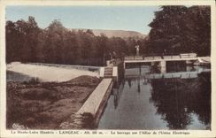 Vintage Postcard Langeac Electricity stopping on Combining it electric factory