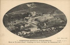 Vintage Postcard Electricite General Company of Electricity Machines of Tilliers Laminage of the copper of the brass of aluminum