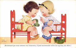 Vintage Postcard Fantasy Illustrator Children Luxie Attwell Economies