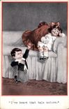 Vintage Postcard Fantaisie Illustrator Children I' 5th heard that bruises before