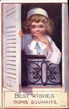 Vintage Postcard Fantasy Illustrator Child Best wishes