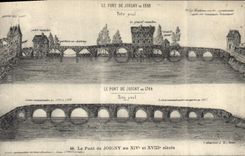 Vintage Postcard Bridge of Joigny in 1744