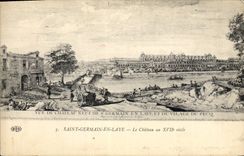 Vintage Postcard German Saint in Bush hammer the castle with 18th